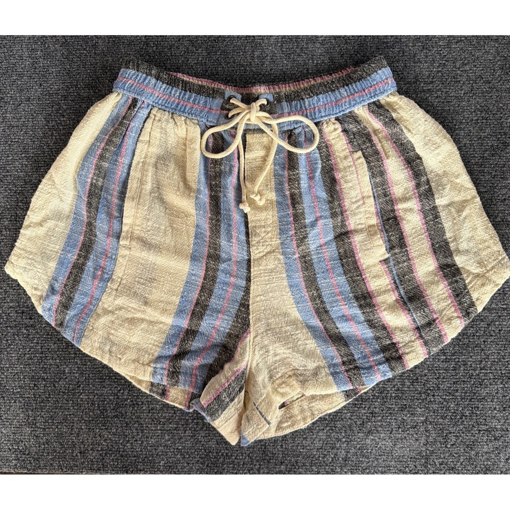 Free People Kalli Board Shorts Women's M 100% Cotton High Rise Coastal Beachy